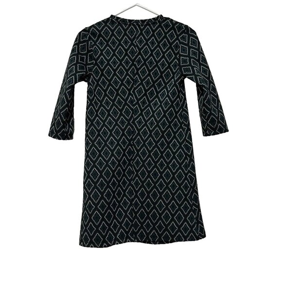 Zara Women’s Green & Black Geometric Pattern Mini Dress Size S - Picture 7 of 7